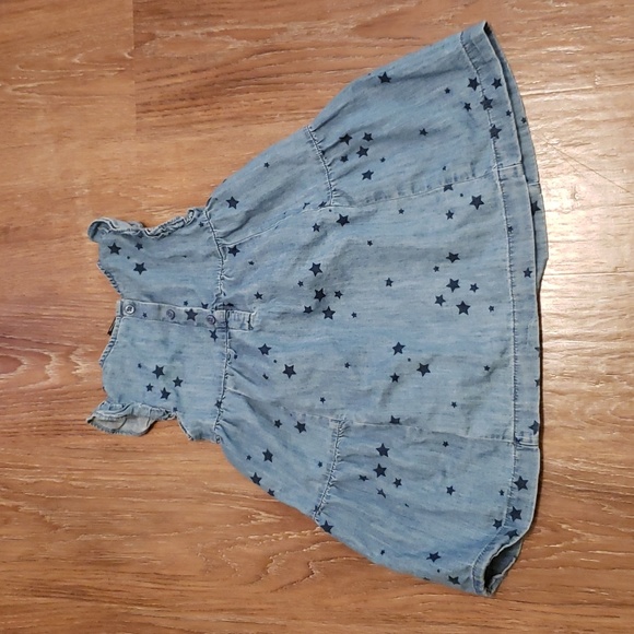 (3T) GAP Youth Toddler's Fit & Flare Star Print Ruffle Denim 100% Cotton Jean - Picture 8 of 8